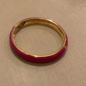 Hinged Pink Bangle Bracelet